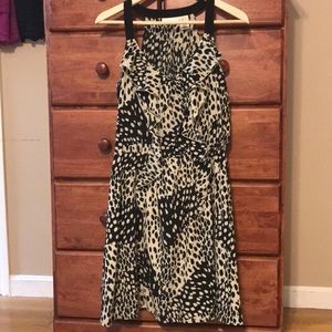 Leopard print knee length dress